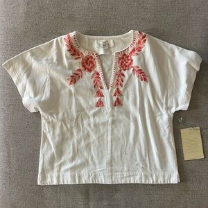 NWT Trovata Embroidered Top
